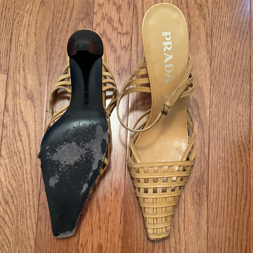 Prada Women's Brown Strappy Heels - Picture 4 of 4